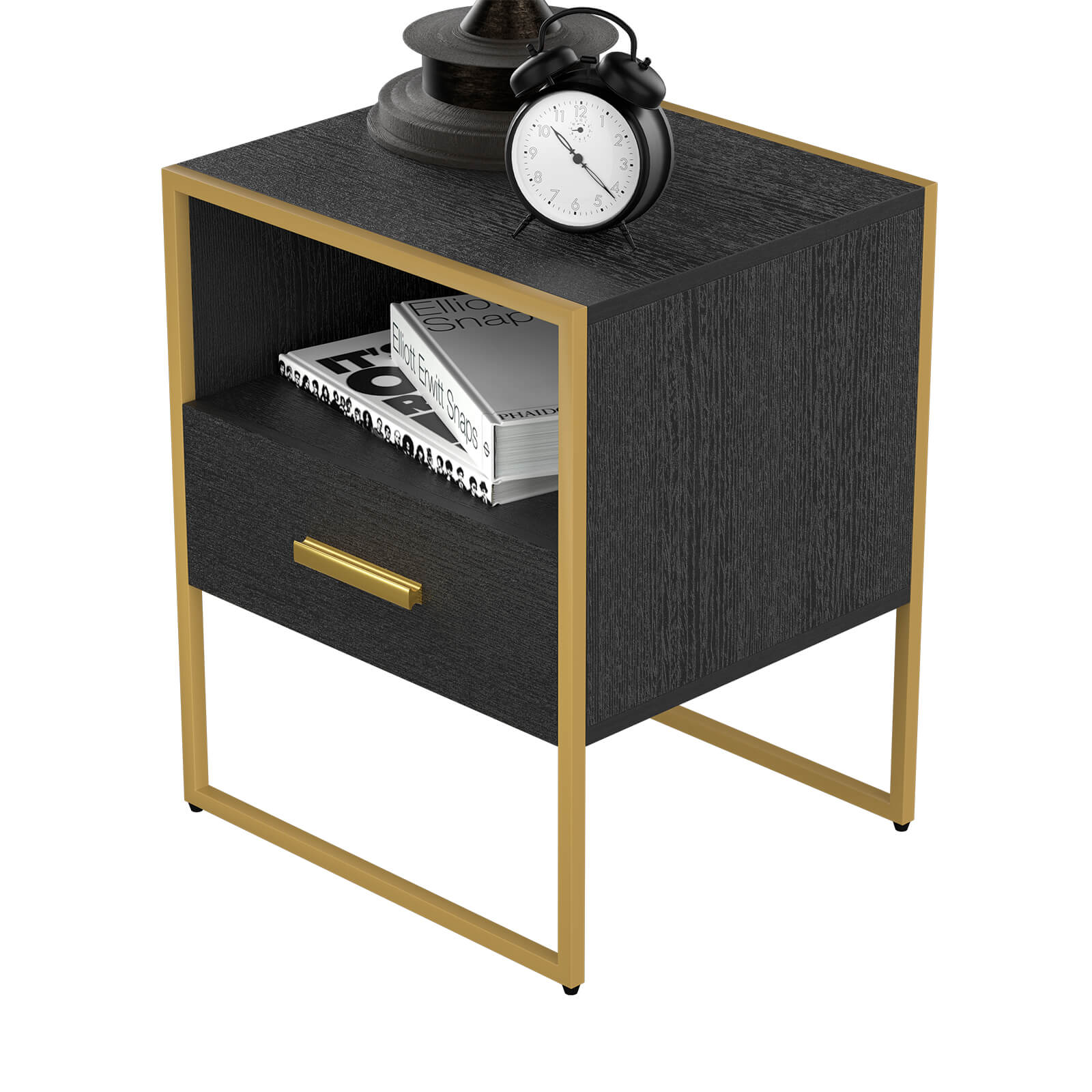 Modern Nightstand with 1 Drawer, Suitable for Bedroom, Living Room, Side Table - Meissalivve