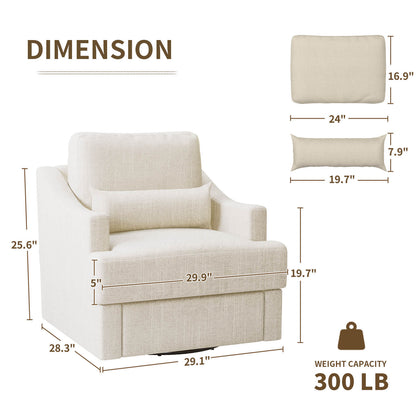 Meissalivve Modern Swivel Accent Chair for Living Room Bedroom