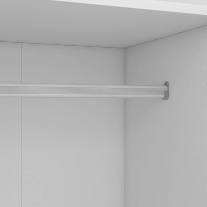 3-Door Shutter Wardrobe with shelves, White - Meissalivve