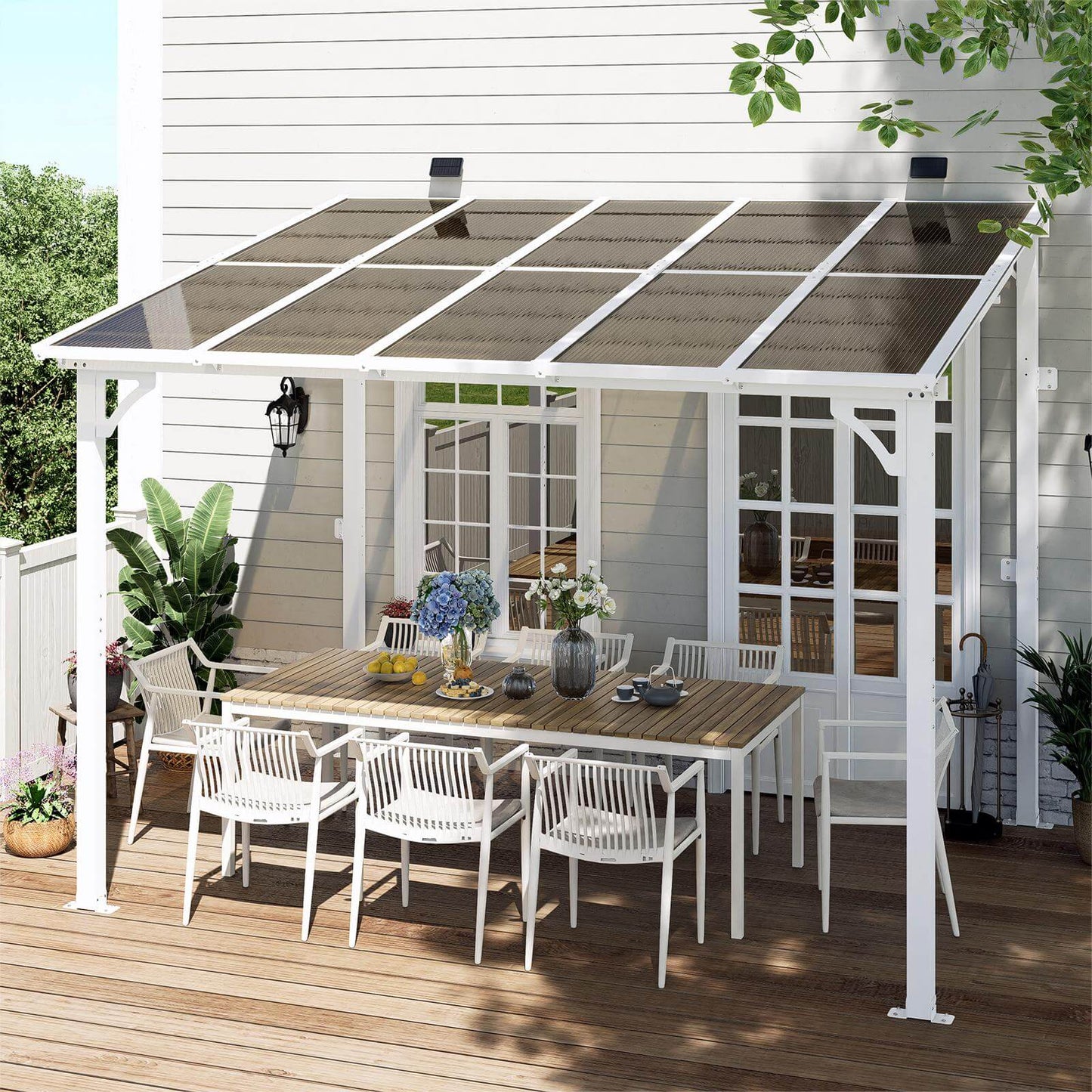 Meissalivve Wall Mounted Gazebo, Outdoor Patio Gazebo