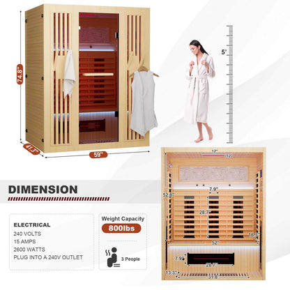 SAUNAERA Full Spectrum Infrared Sauna  for Home