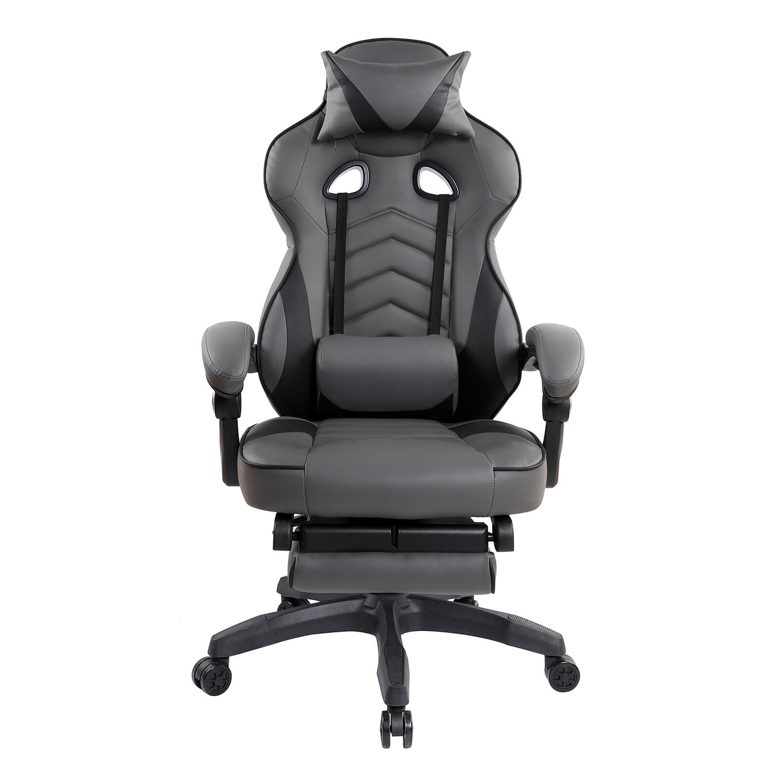 Gaming Racing Style Fully Reclining Executive Office Chair with Footrest - Meissalivve