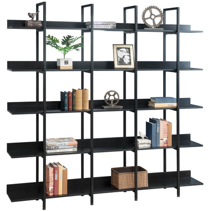 5 Tier Bookcase Home Office Open Bookshelf, MDF Board - Meissalivve