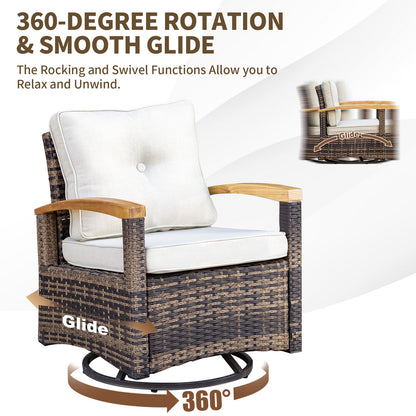 7/8 Pieces Patio Furniture Sets,  Outdoor Rattan Furniture Conversation Sets (YK-6011)