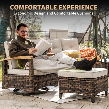 7/8 Pieces Patio Furniture Sets,  Outdoor Rattan Furniture Conversation Sets (YK-6011)