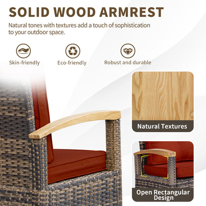 8 Pieces Patio Furniture Sets,  Outdoor Rattan Furniture Conversation Sets (YK-6015-B4)