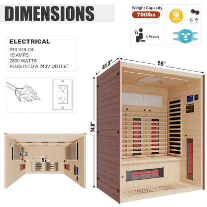 Full Spectrum Infrared Sauna  for Home - YK8002