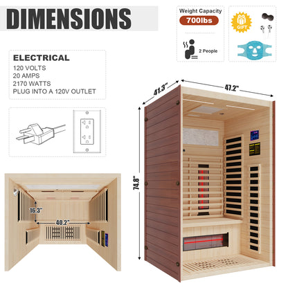 Full Spectrum Infrared Sauna  for Home - YK8002