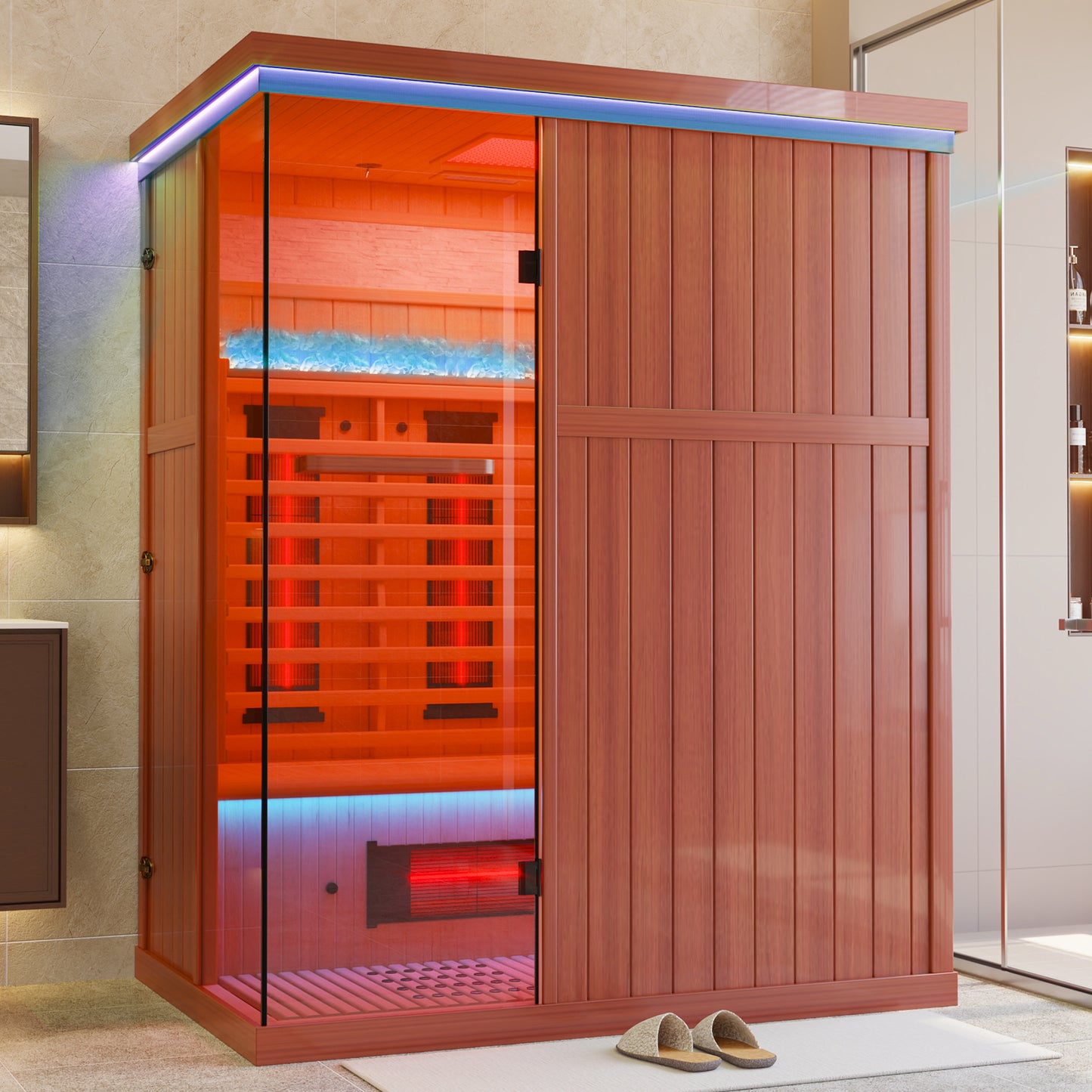 Full Spectrum Infrared Sauna Hemlock/Cedar Home Sauna - YK8005