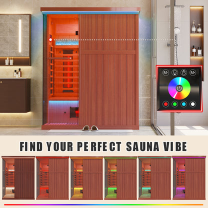 Full Spectrum Infrared Sauna Hemlock/Cedar Home Sauna - YK8005
