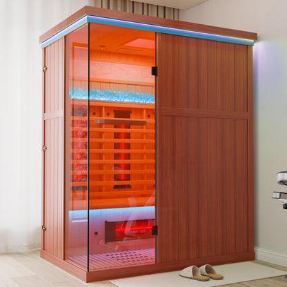 Full Spectrum Infrared Sauna Hemlock/Cedar Home Sauna - YK8005