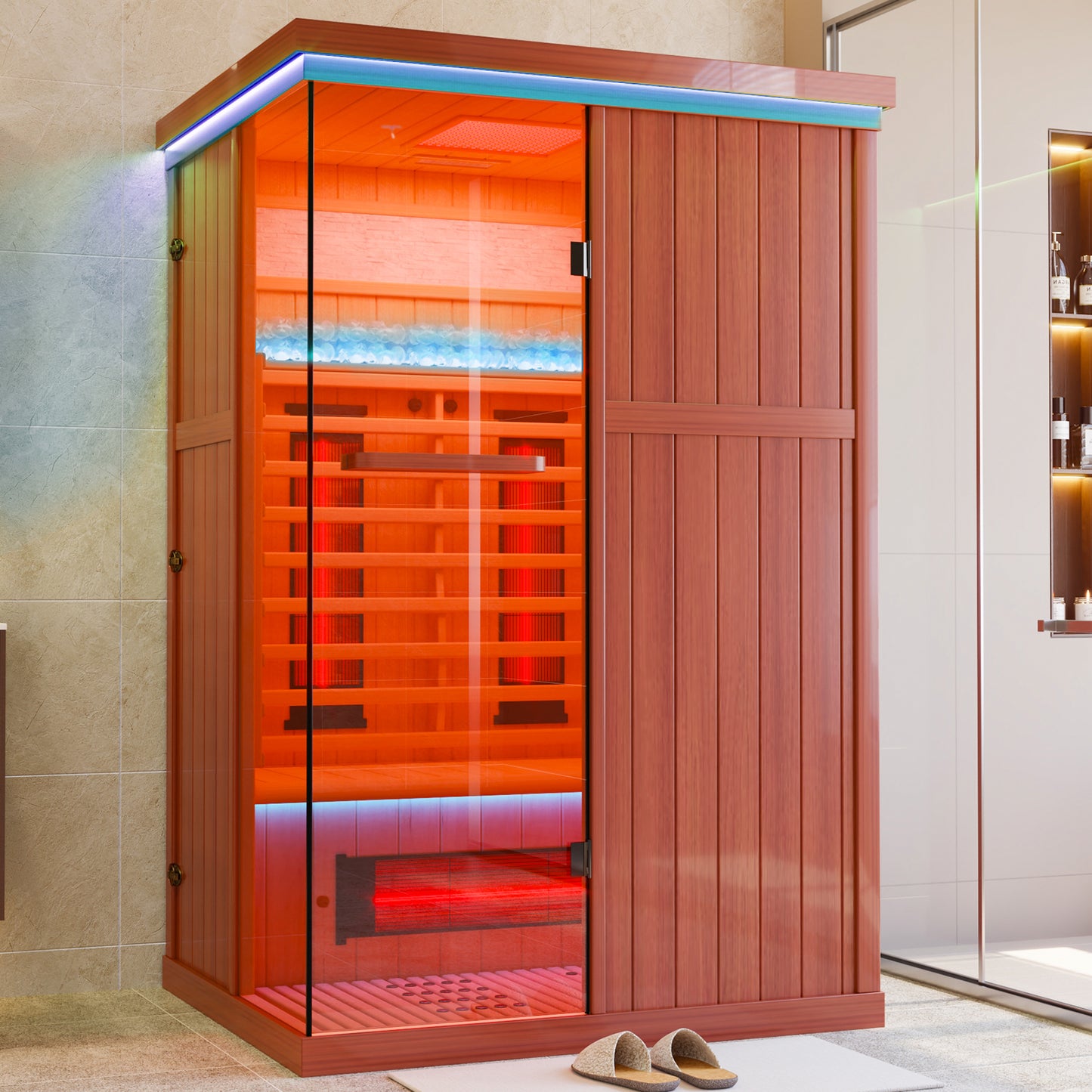 Full Spectrum Infrared Sauna Hemlock/Cedar Home Sauna - YK8005