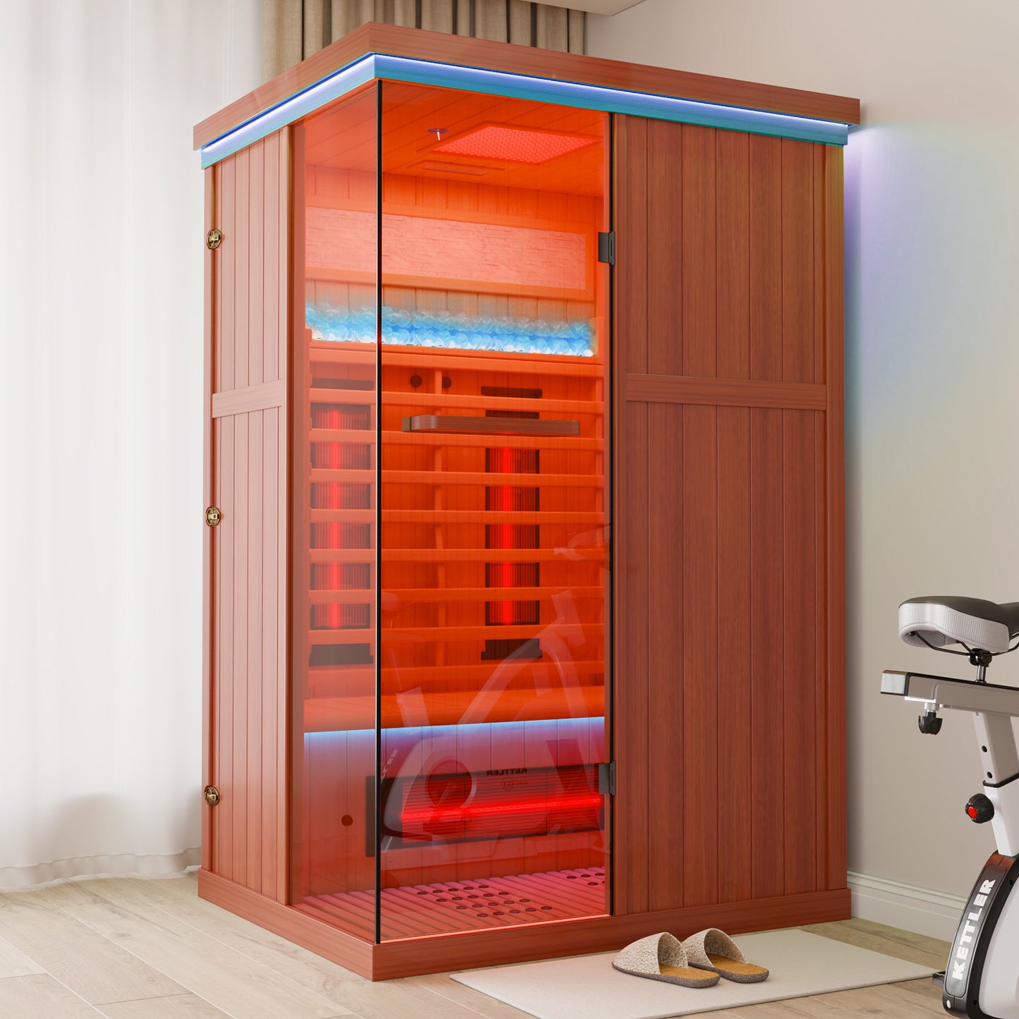 Full Spectrum Infrared Sauna Hemlock/Cedar Home Sauna - YK8005