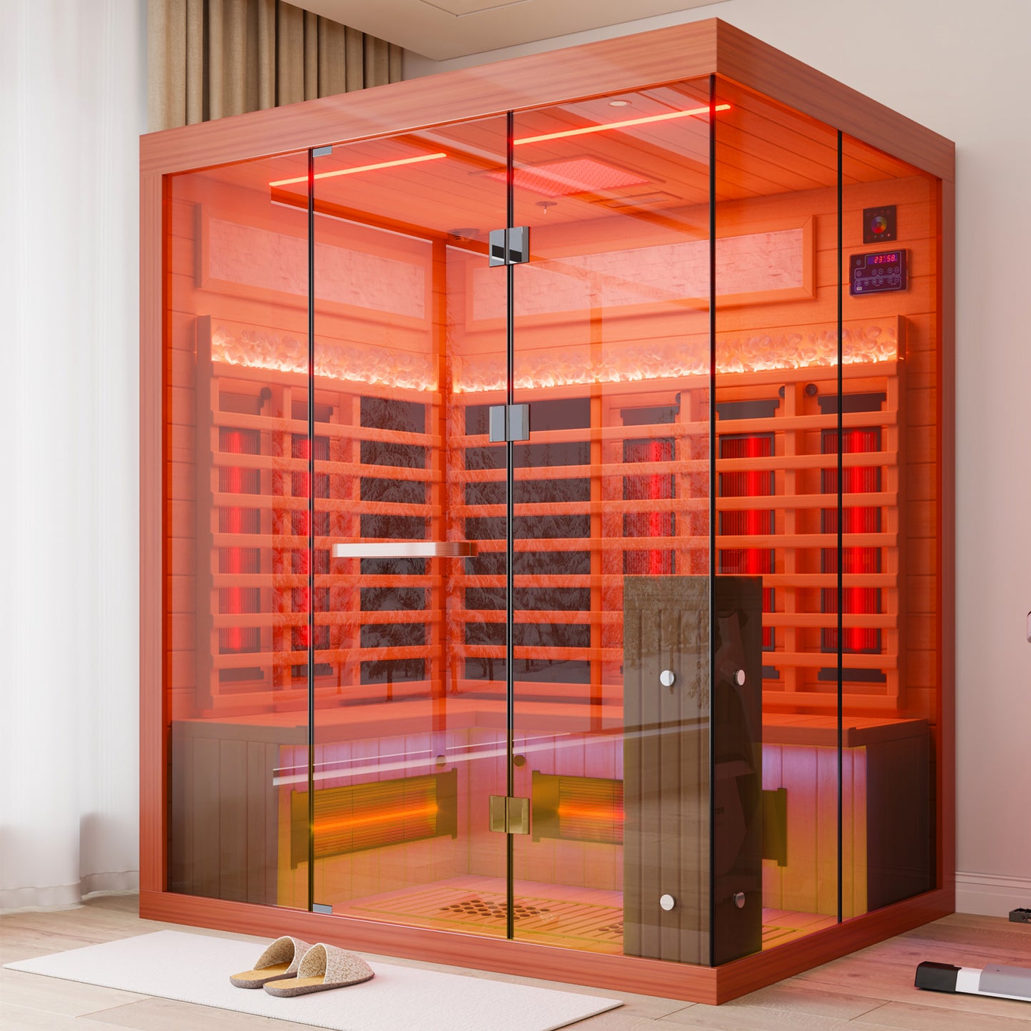 Full Spectrum Infrared Sauna Hemlock/Cedar Home Sauna - YK8006