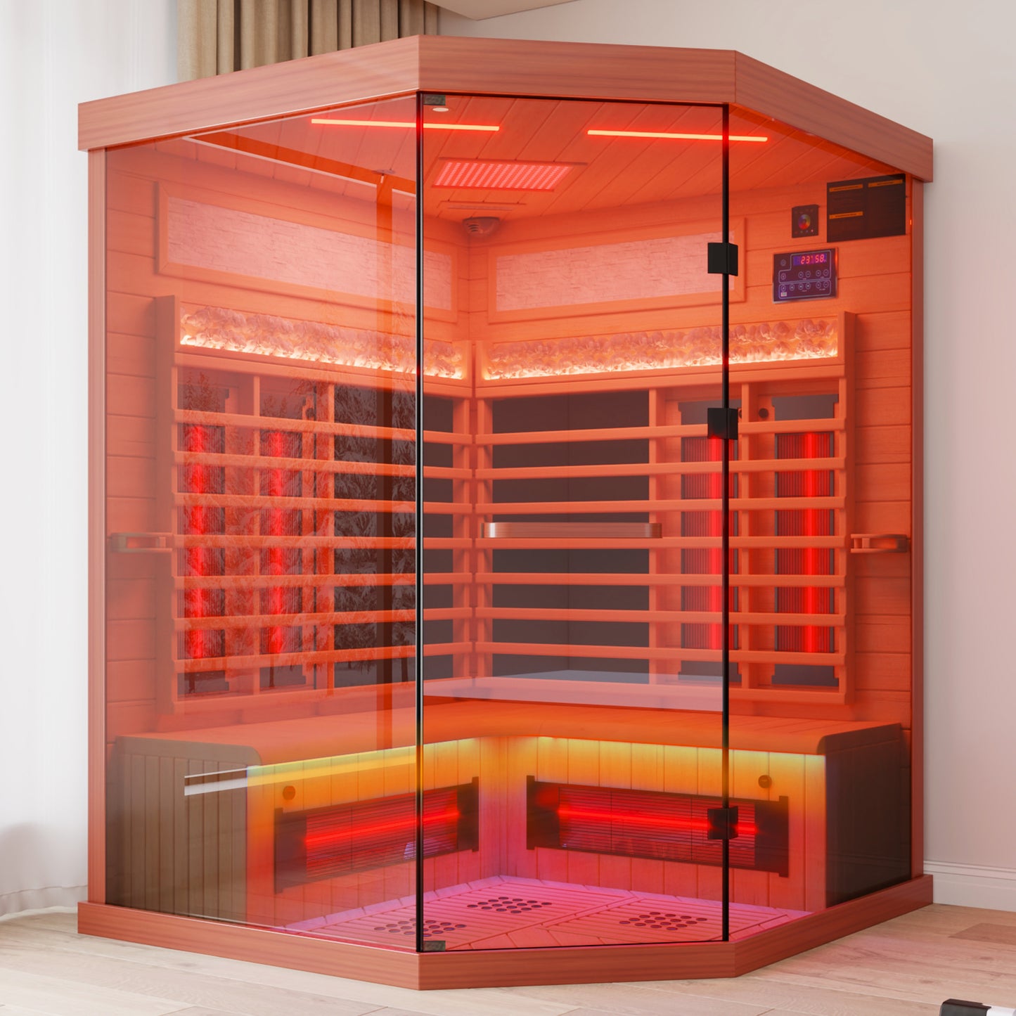 Full Spectrum Infrared Sauna Hemlock/Cedar Home Sauna - YK8007