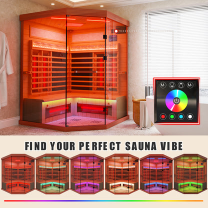 Full Spectrum Infrared Sauna Hemlock/Cedar Home Sauna - YK8007