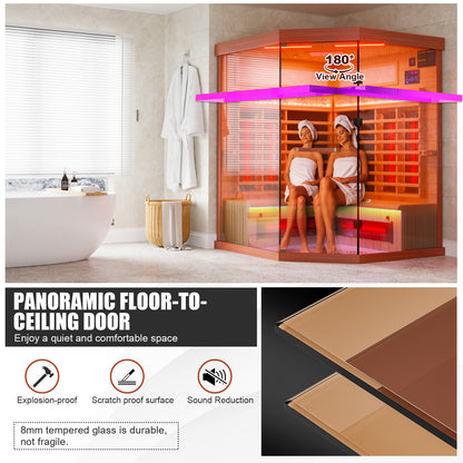 Full Spectrum Infrared Sauna Hemlock/Cedar Home Sauna - YK8007