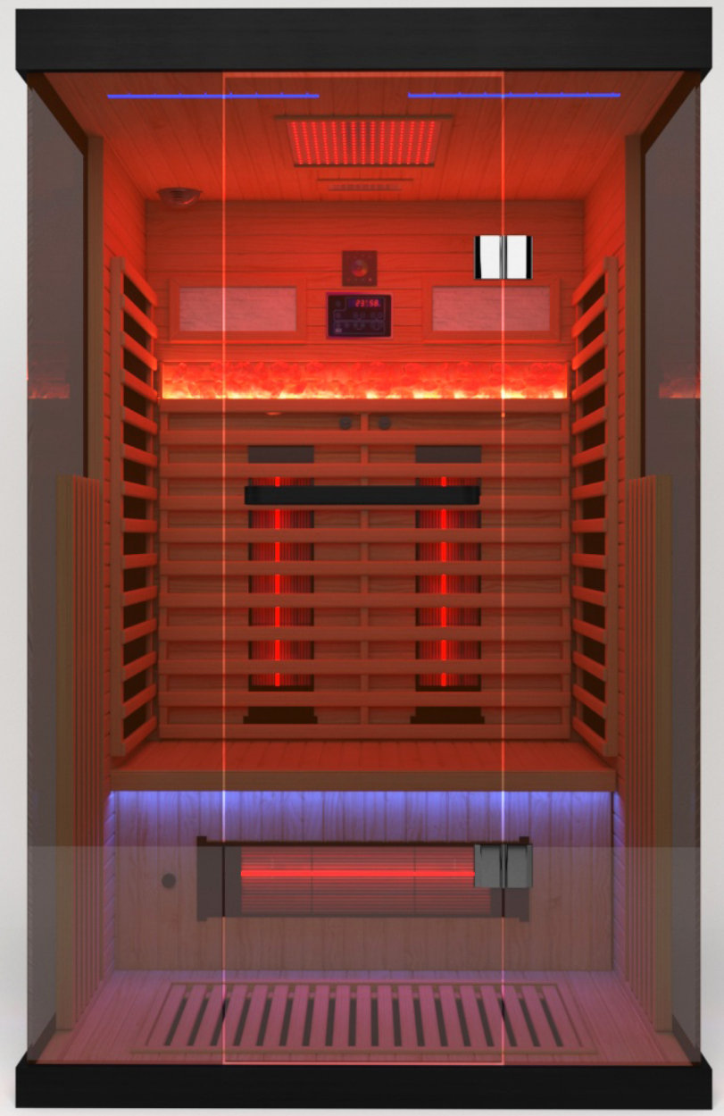 Full Spectrum Infrared Sauna Hemlock/Cedar Home Sauna - YK8001BK