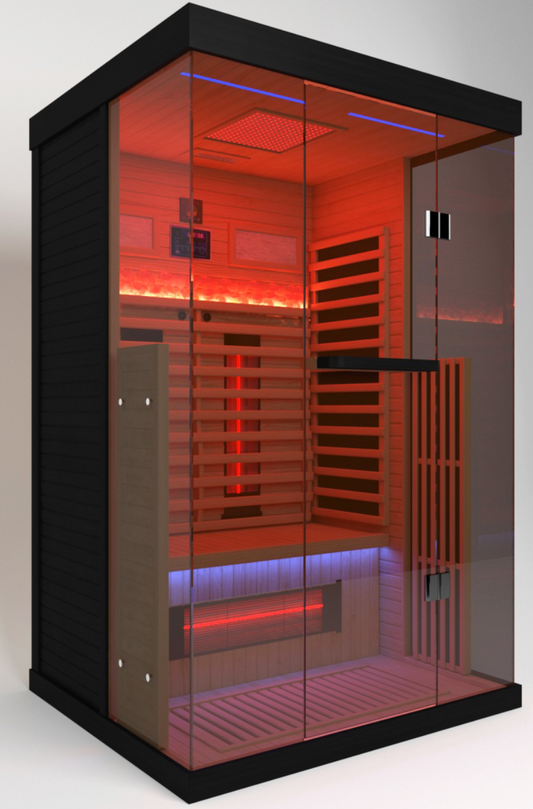 Full Spectrum Infrared Sauna Hemlock/Cedar Home Sauna - YK8001BK
