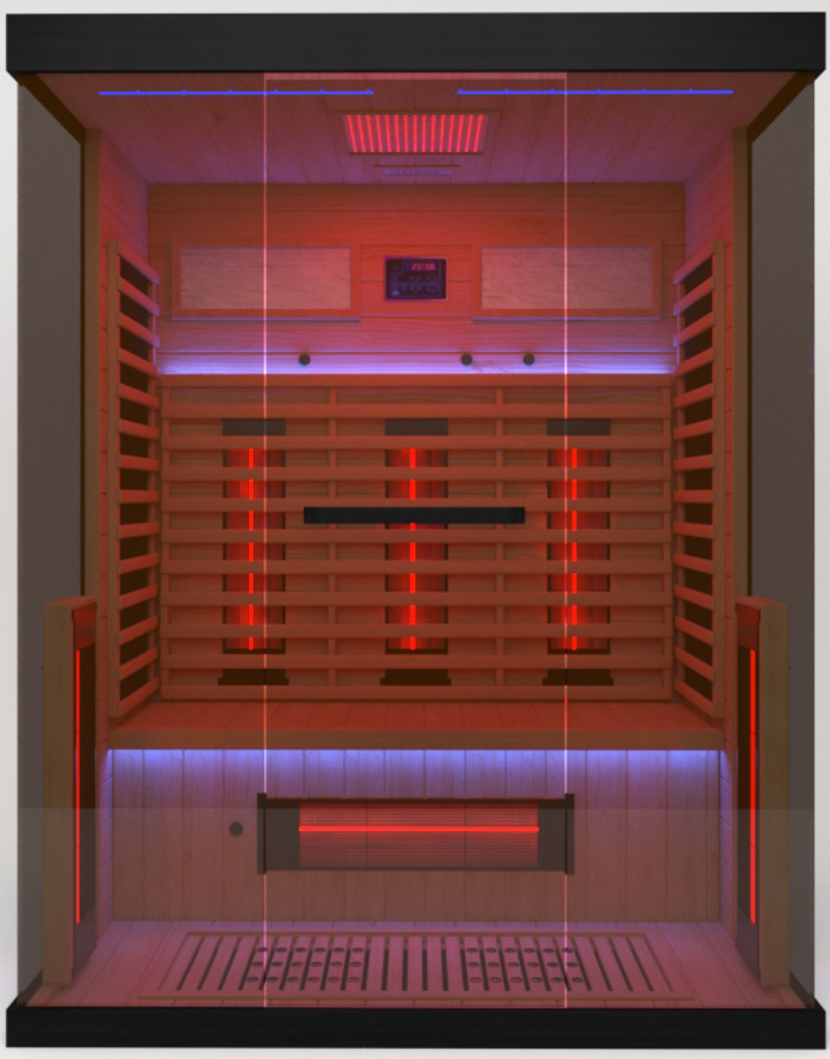 Full Spectrum Infrared Sauna Hemlock/Cedar Home Sauna - YK8001BK