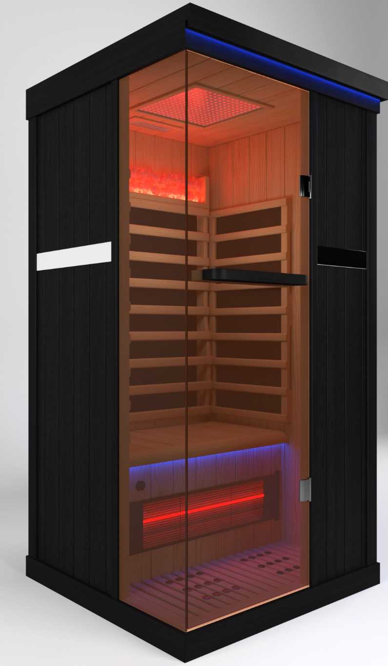 Full Spectrum Infrared Sauna Hemlock/Cedar Home Sauna - YK8005BK