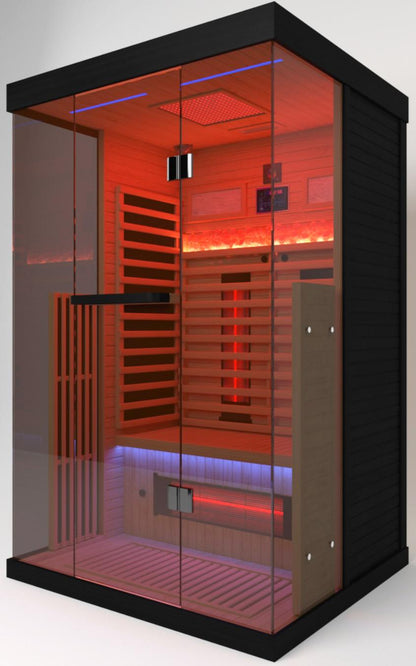 Full Spectrum Infrared Sauna Hemlock/Cedar Home Sauna - YK8001BK