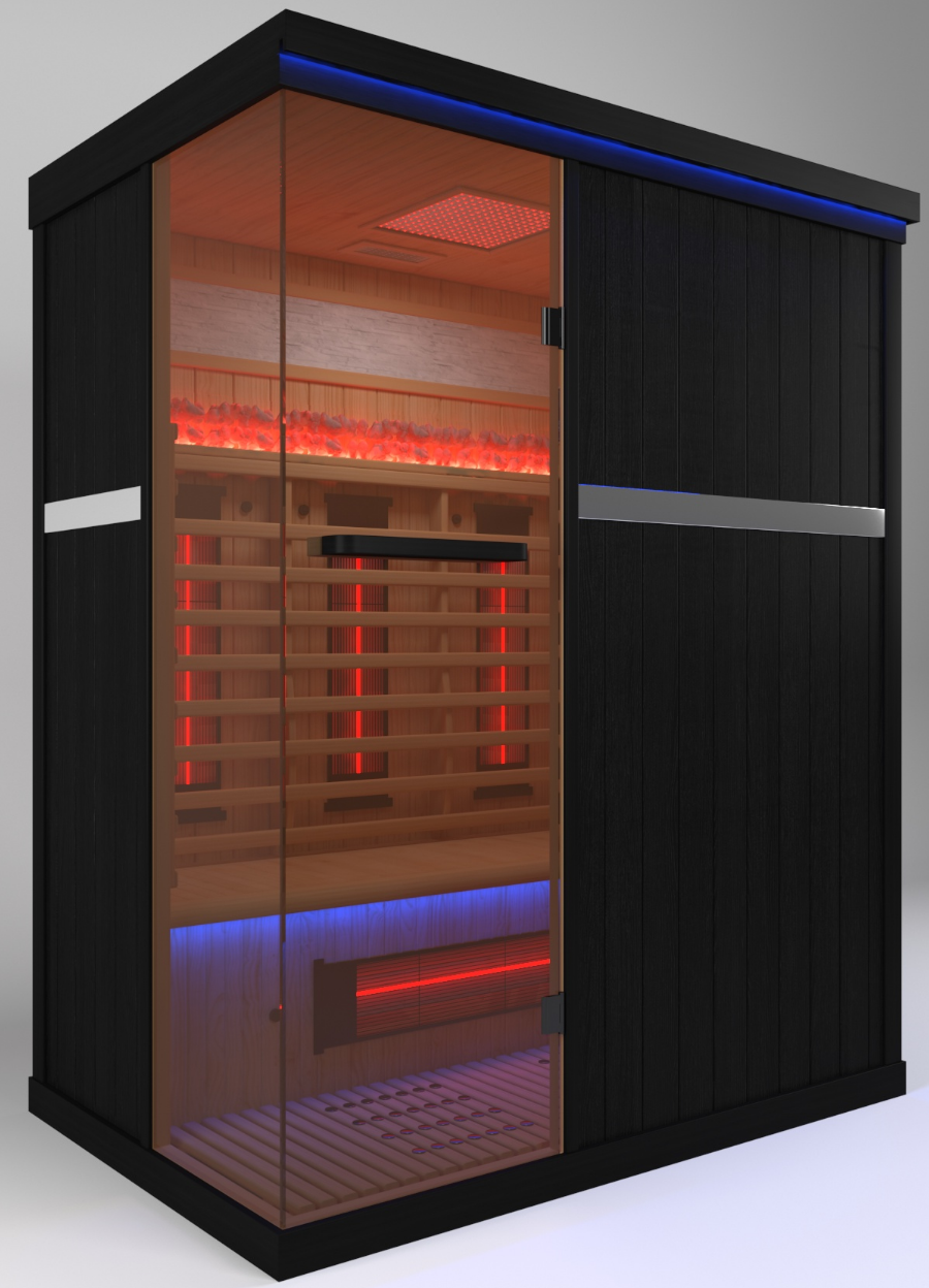 Full Spectrum Infrared Sauna Hemlock/Cedar Home Sauna - YK8005BK