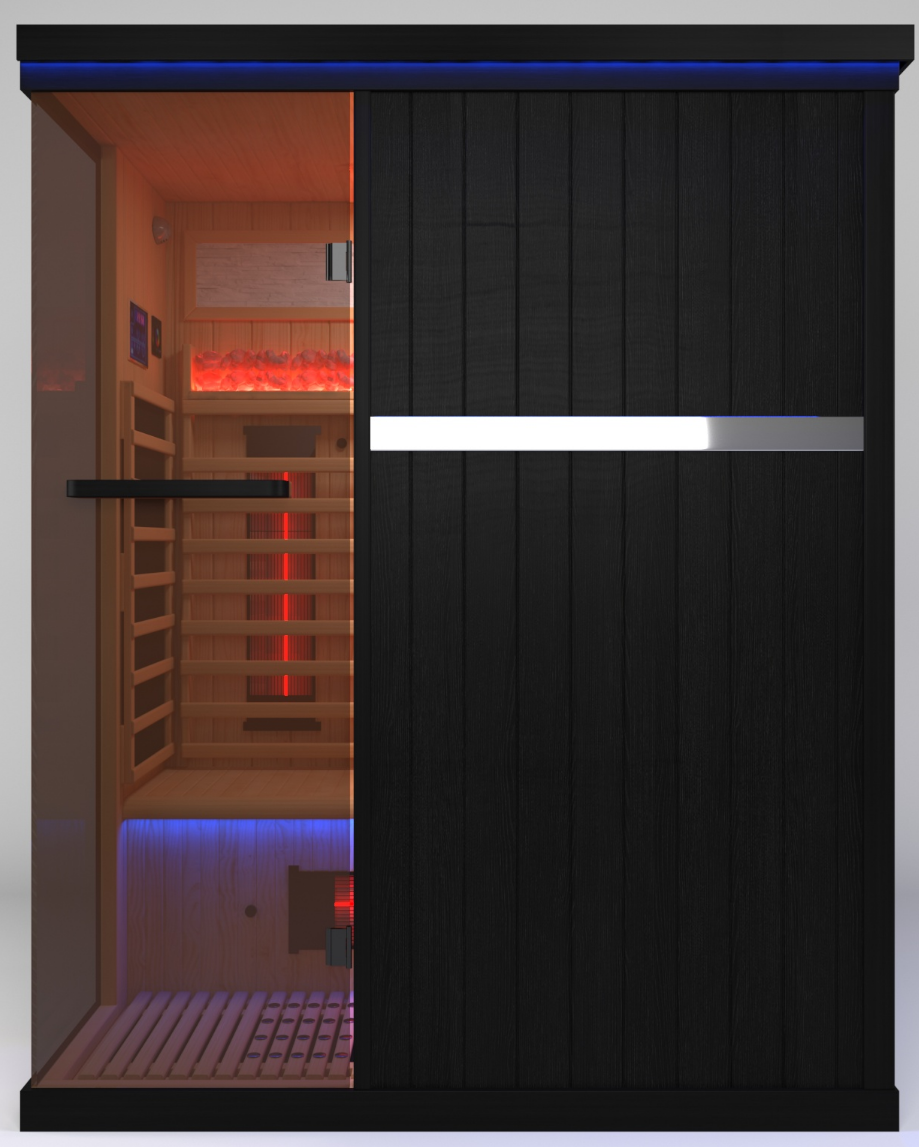Full Spectrum Infrared Sauna Hemlock/Cedar Home Sauna - YK8005BK