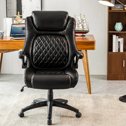 400lbs Big & Tall Ergonomic Leather Office Chair - Meissalivve